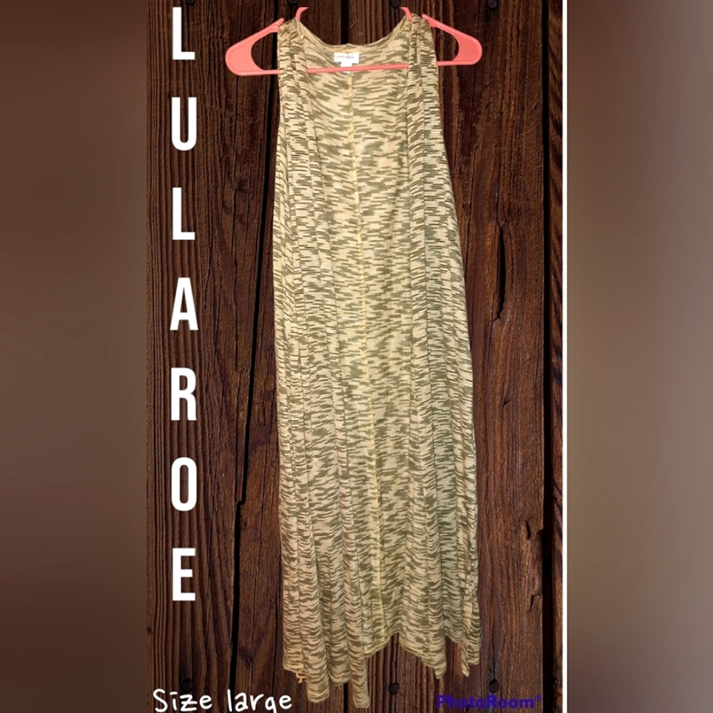 Lularoe large longline sleeveless cardigan